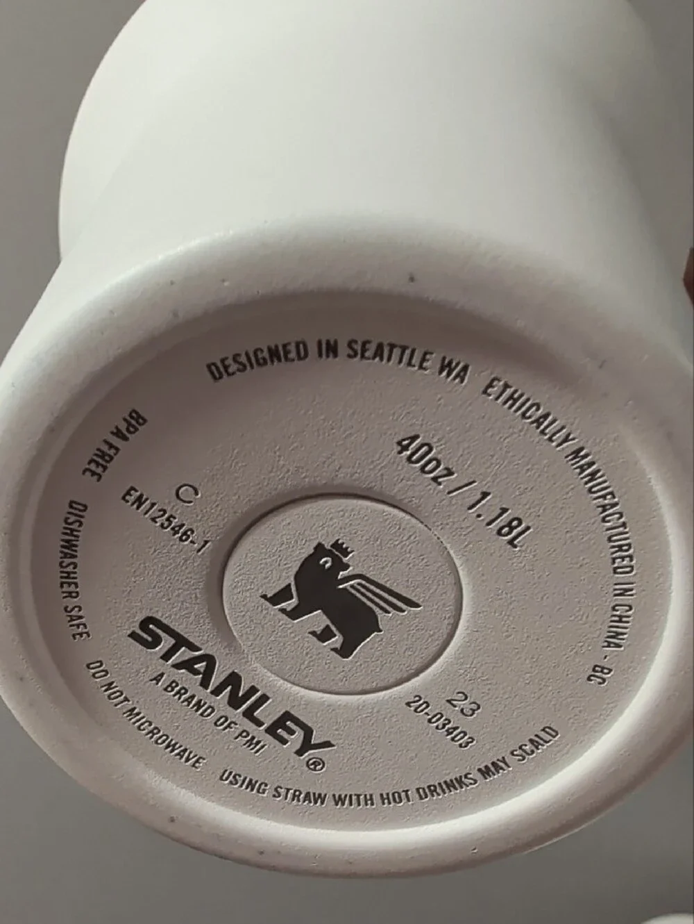 Stanley Travel Tumbler Pair in Seafoam Green and White with Handles